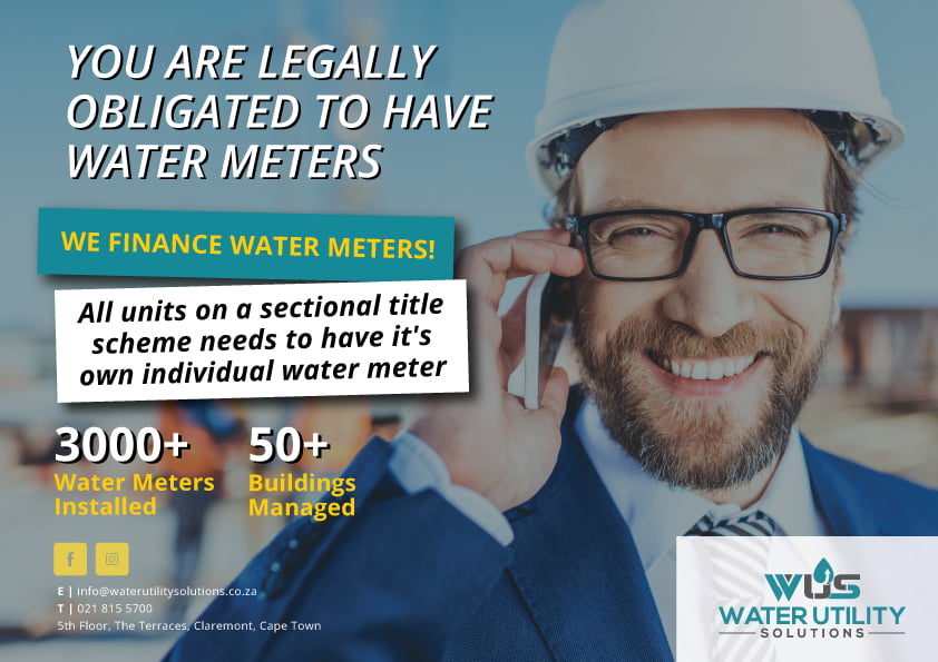You need water meters by law!
